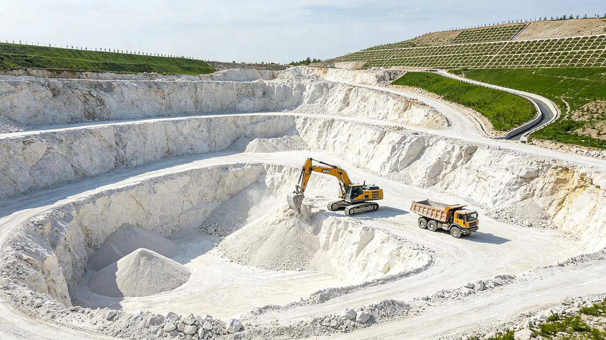 Dolomite Open-Pit Mining Site